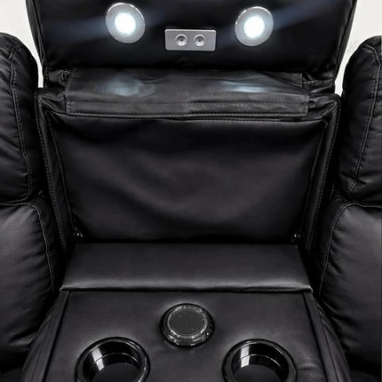 Leather Electric Recliners Sofa With Cupholders