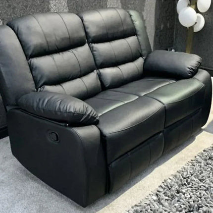 Roma Recliner 2 Seater Sofa Grey Faux Leather