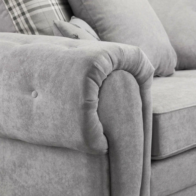 Verona Scatterback 4 seater sofa Grey Right and Left Hand Facing Corner - Envogue Furniture