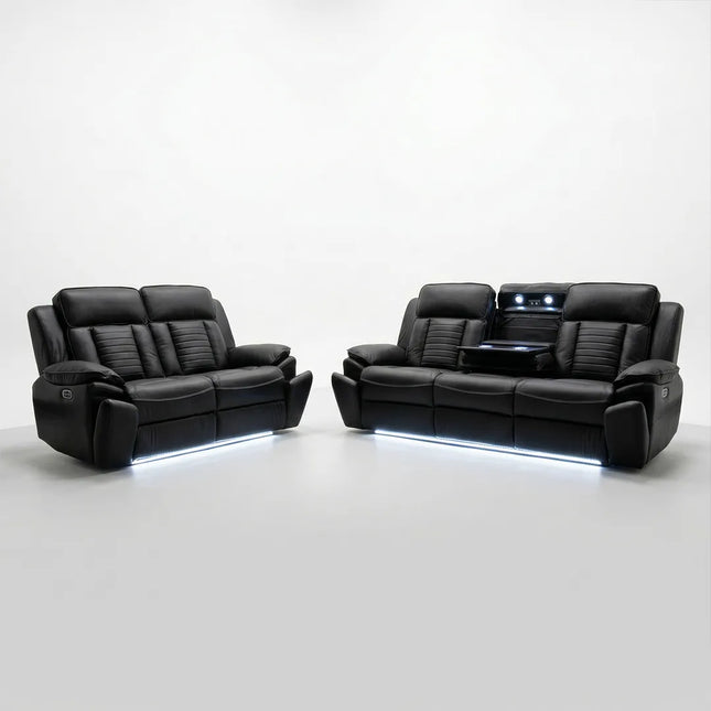 Sevilla 3+2 Leather Electric Recliner Sofa USB Type-C ...
