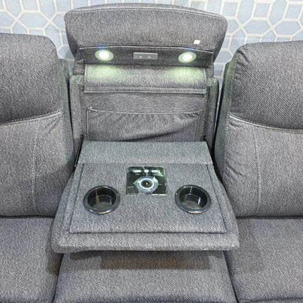 Prada Music Electric Recliners. Grey 3 + 2 Sofa Set , USB, LED, Bluetooth