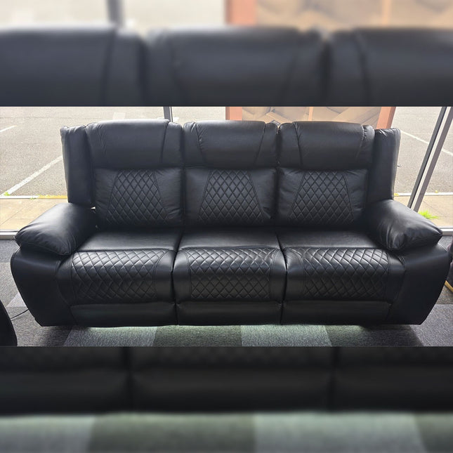 Lisbon Leather Electric Recliner Sofa 3+2 Seater – USB Ports, C-Type Port, LED Lights, Wireless Charging & Cup Holders