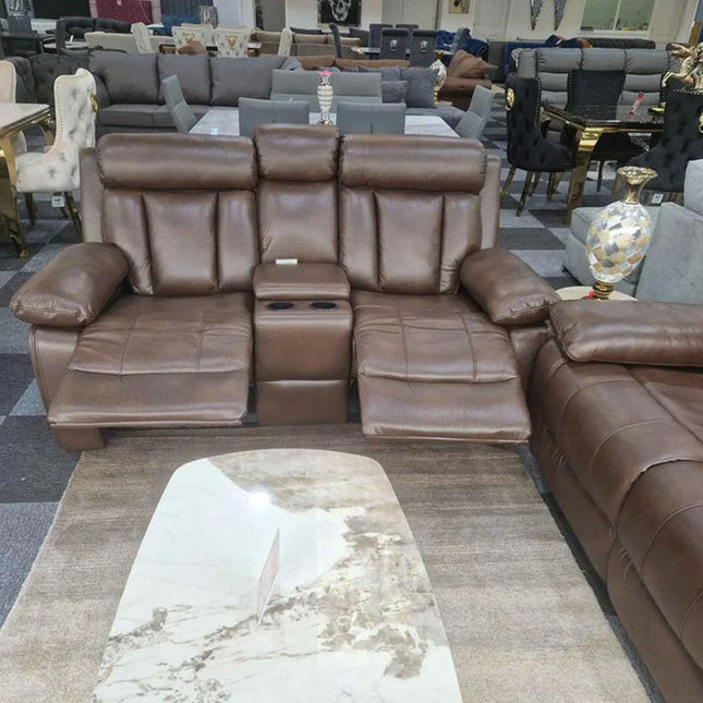 Vancouver Leather Recliner Sofa 3+2 Seater - Envogue Furniture