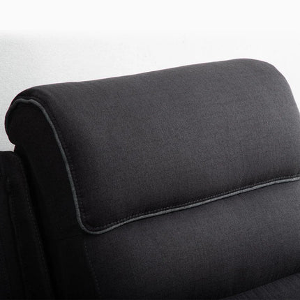 Milano 2 Seater Charcoal Fabric Manual Recliner Sofa
