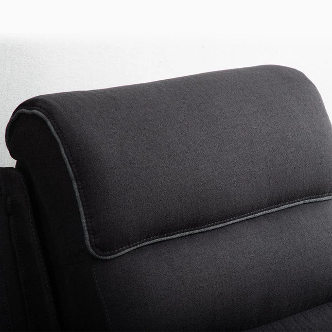 Milano 2 Seater Charcoal Fabric Manual Recliner Sofa
