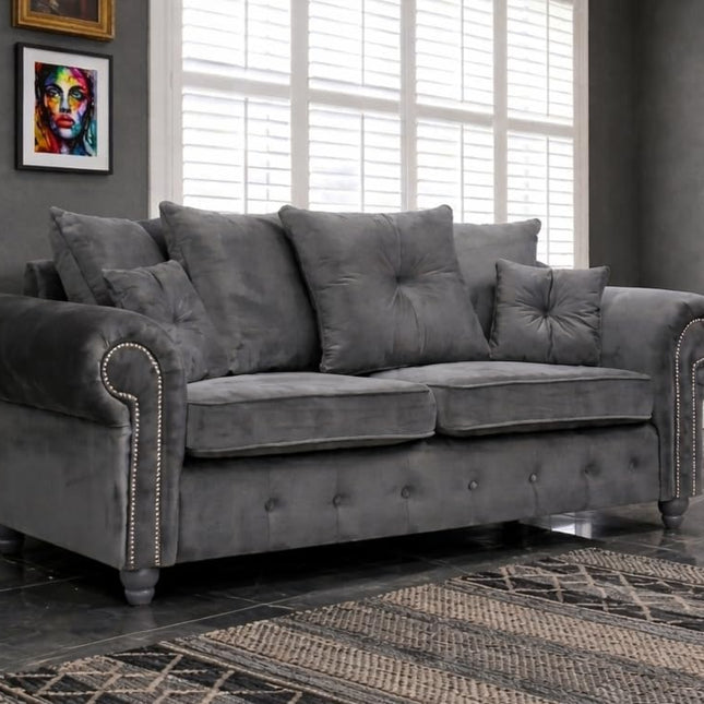 Olympia Plush Velvet 3+2 Sofa set