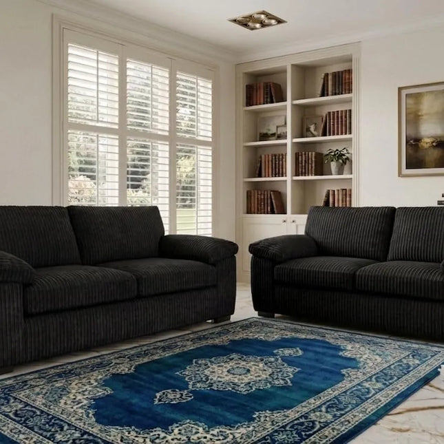 Jumbo Cord 3 And 2 Seater Sofas