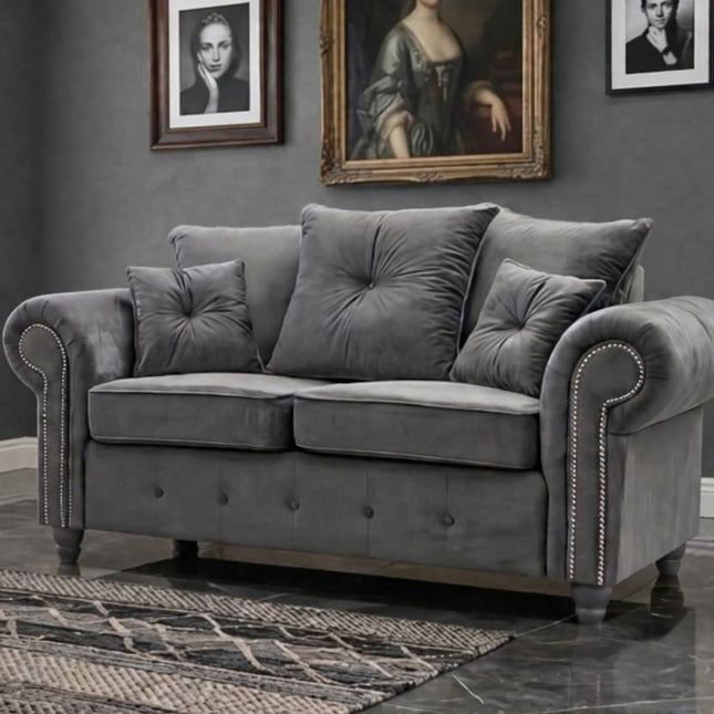 Olympia Plush Velvet 3+2 Sofa set