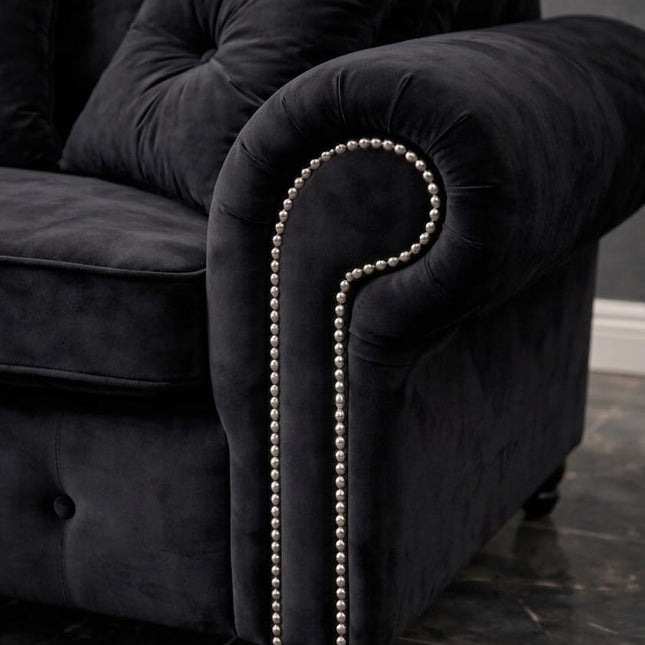 Olympia Plush Velvet 3+2 Sofa set