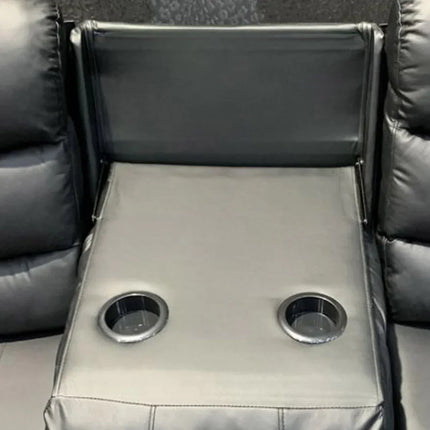 Roma Recliner 3+2 Seater Sofa Set Grey Faux Leather