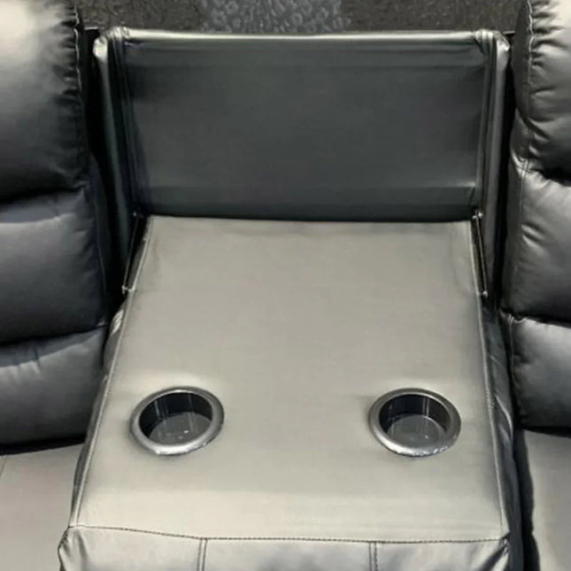 Roma Recliner 3+2 Seater Sofa Set Grey Faux Leather