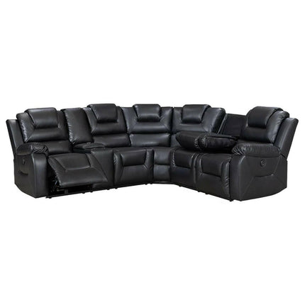 Oxford Electric Recliner Corner Sofa Grey Aire Leather