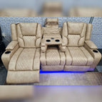 Mocha / Leather / 3 Seater