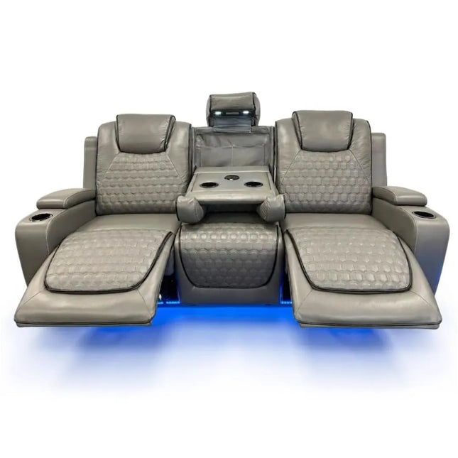 Malaga 3 + 2 (Music) Electrical Recliner Sofa Set ( Ash Grey