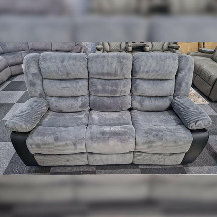 Rio Recliner 3+2 Sofa Set Grey Cord