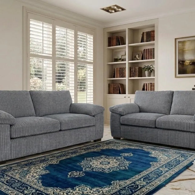 Jumbo Cord 3 And 2 Seater Sofas