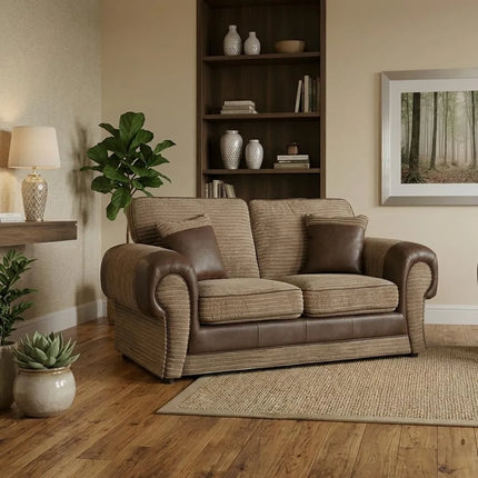 Tango Fabric Sofa Set 3+2 Brown