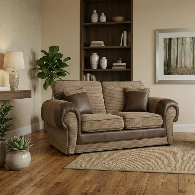 Tango Fabric Sofa Set 3+2 Brown
