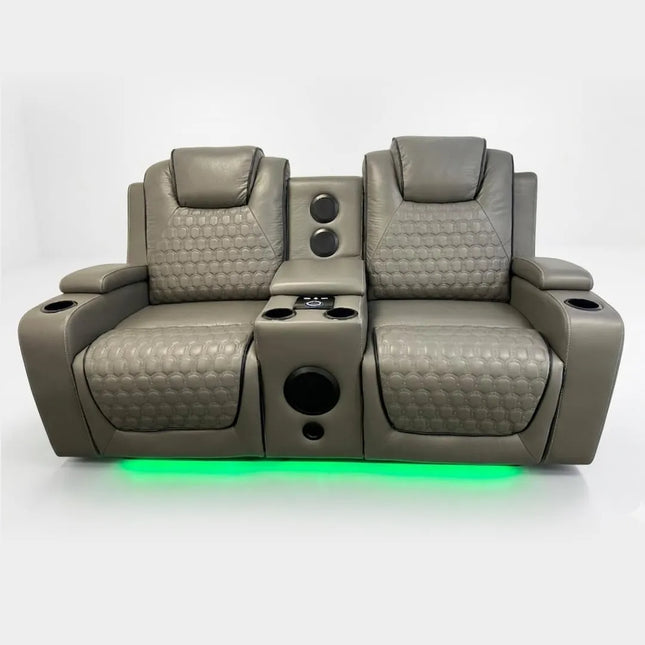 Malaga 3 + 2 (Music) Electrical Recliner Sofa Set ( Ash Grey
