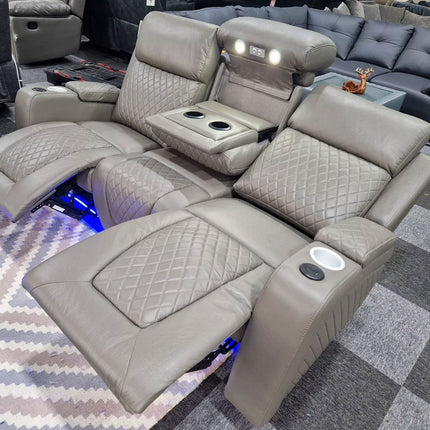 Florida Electric Recliners 3+2 Seater Leather Sofa