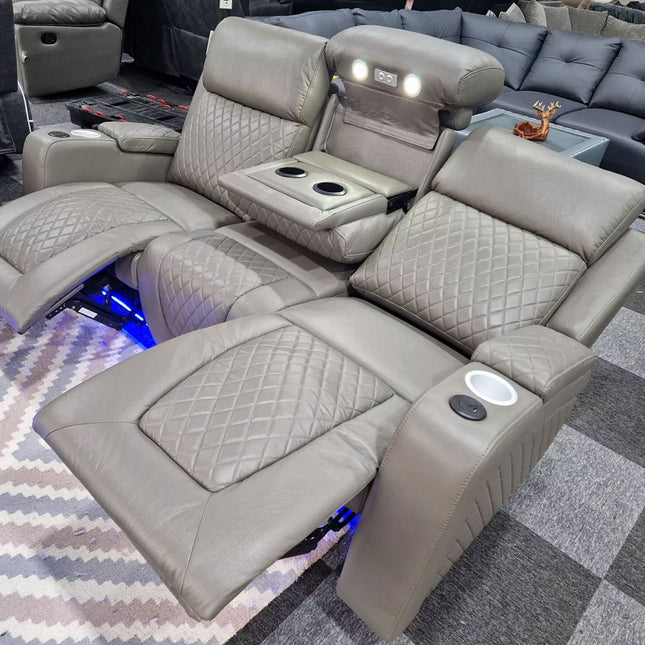 Florida Electric Recliners 3+2 Seater Leather Sofa