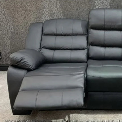 Roma Recliner 2 Seater Sofa Grey Faux Leather