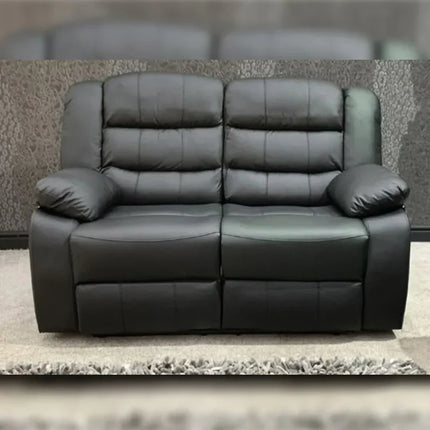 Roma 3 + 2 Leather Grey Manual Recliner Sofa Set