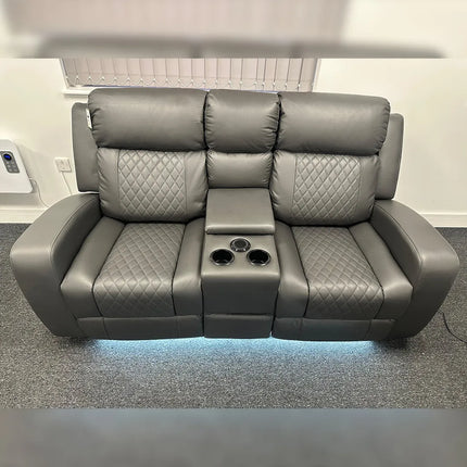 Leather Electric Recliners Sofa With Cupholders