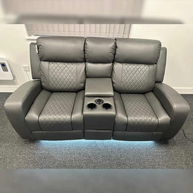Leather Electric Recliners Sofa With Cupholders