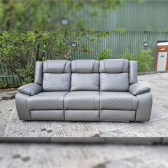 Lisbon Leather Electric Recliner Sofa 3+2 Seater – USB Ports, C-Type Port, LED Lights, Wireless Charging & Cup Holders