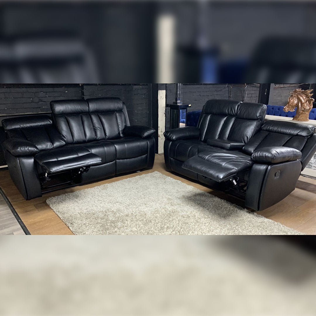 Vancouver Leather Recliner Sofa 3+2 Seater - Envogue Furniture