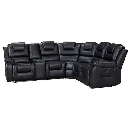 Oxford Electric Recliner Corner Sofa Grey Aire Leather