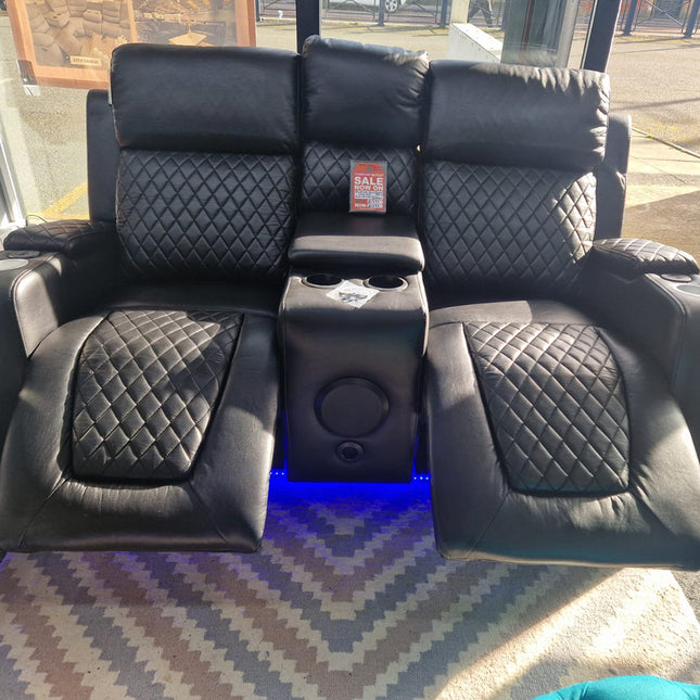 ENV Florida Electric Recliners 3+2 Seater Leather Sofa (Black, Grey, Brown) Blutooth Speakers/LED LIGHTS/WIRELESS CHARGER