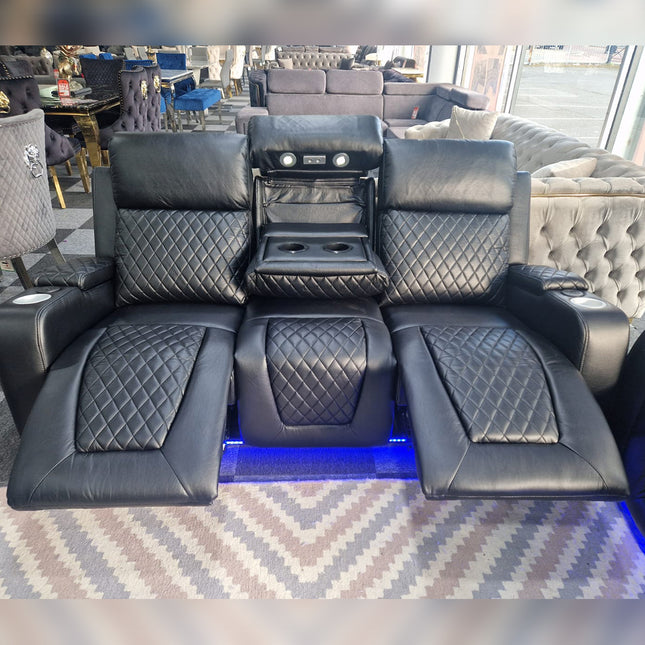 Florida 3+2 Electric Recliner Sofa Set Aire Leather