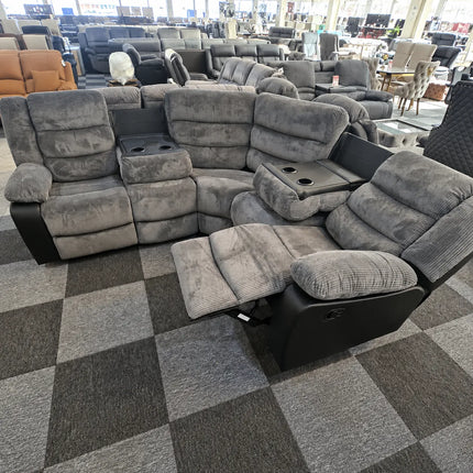 Rio Recliner Sofa Cord Leather