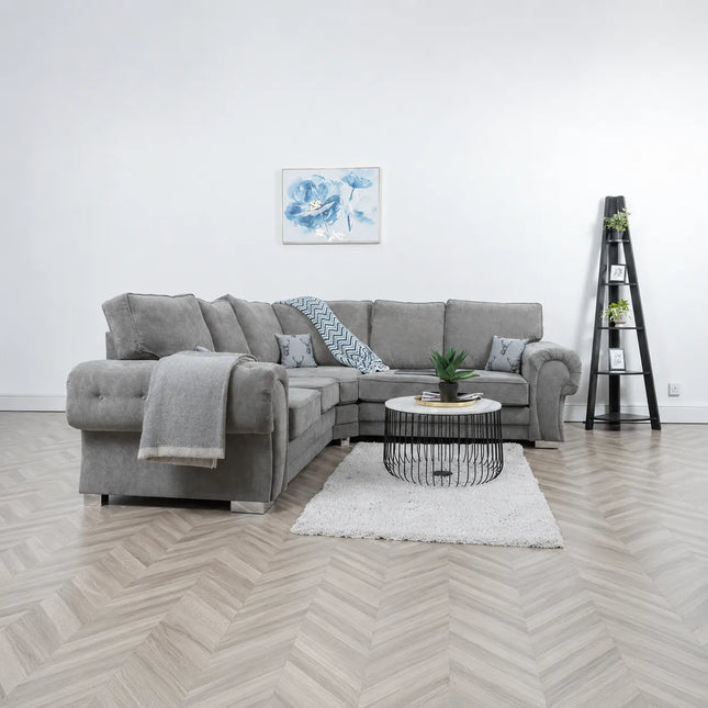 Vegas Modular Corner Sofa Full Back Grey