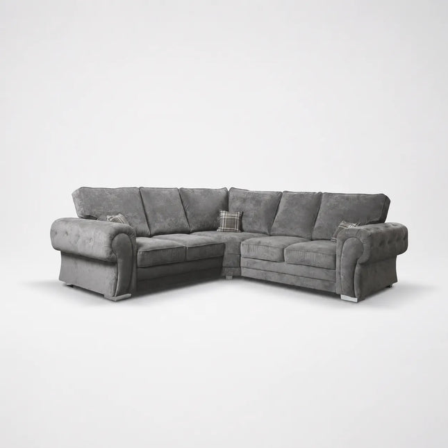 Vegas Modular Corner Sofa Full Back Grey