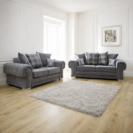 Verona 3+2 Sofa Set Grey