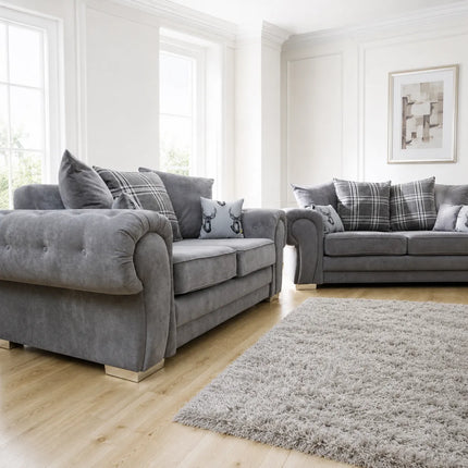 Verona 3+2 Sofa Set Grey