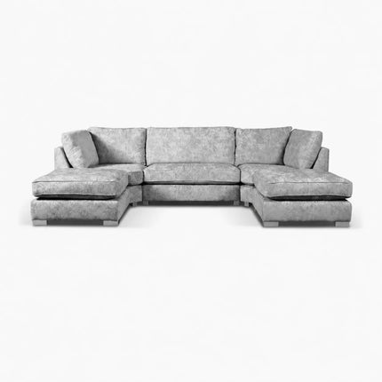 Brixton U Shaped Sofa Silver