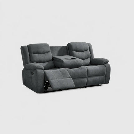 Sorrentino Recliner Sofa Set 3+2 in Grey Chenille Fabric