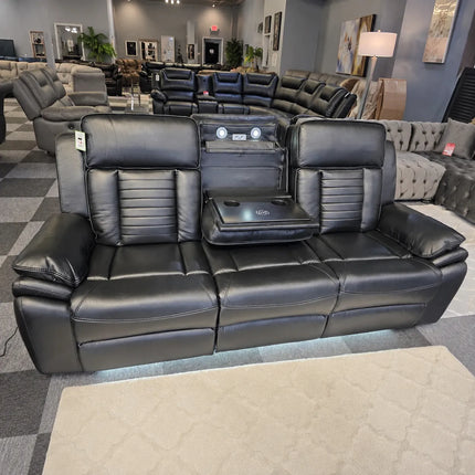 Sevilla 3+2 Leather Electric Recliner Sofa USB Type-C LED Cupholders Wireless - Buy Online UK