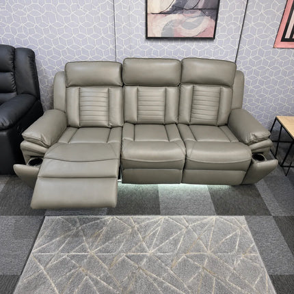 Sevilla 3+2 Leather Electric Recliner Sofa USB Type-C LED Cupholders Wireless - Buy Online UK
