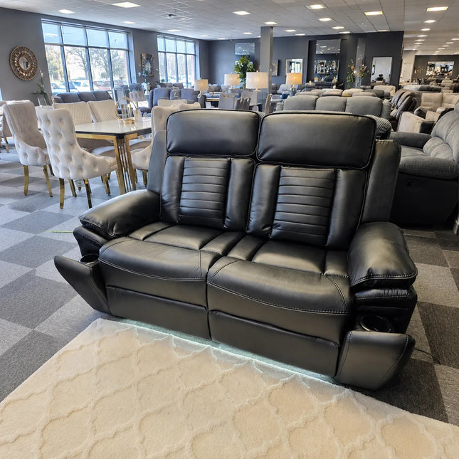 Sevilla 3+2 Leather Electric Recliner Sofa USB Type-C LED Cupholders Wireless