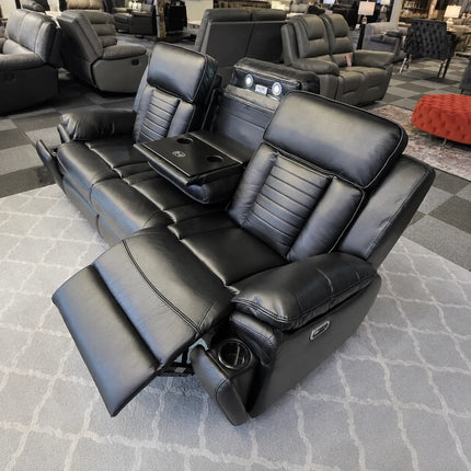 Sevilla 3+2 Leather Electric Recliner Sofa USB Type-C LED Cupholders Wireless - Buy Online UK