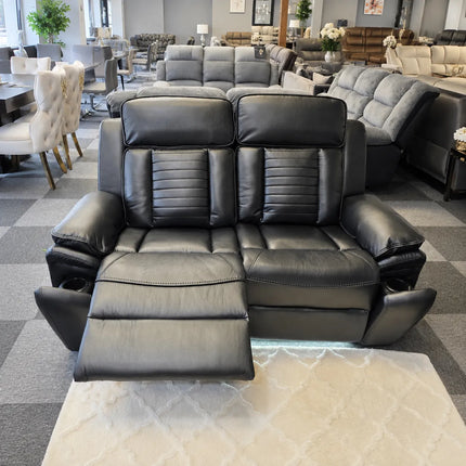 Sevilla 3+2 Leather Electric Recliner Sofa USB Type-C LED Cupholders Wireless - Buy Online UK