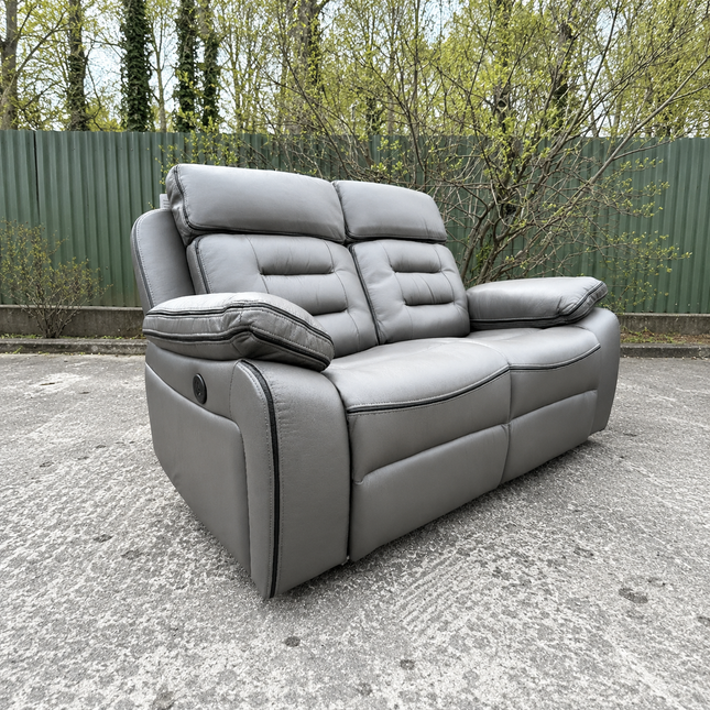 Hafsa Music Electric Recliners. Grey 3 + 2 Sofa Set , USB, LED, Bluetooth.