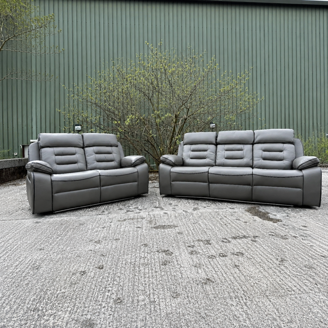 Hafsa Music Electric Recliners. Grey 3 + 2 Sofa Set , USB, LED, Bluetooth.