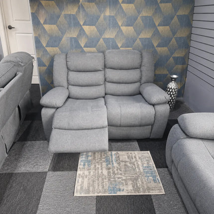 Milano 3 +2 Grey Fabric (manual recliners + cupholders)sofa set