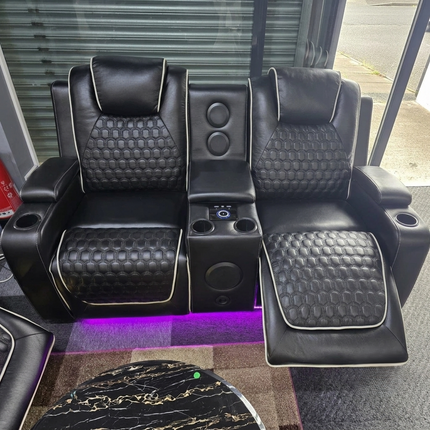 Malaga 3 + 2 (Music) Electrical Recliner Sofa Set ( Black)